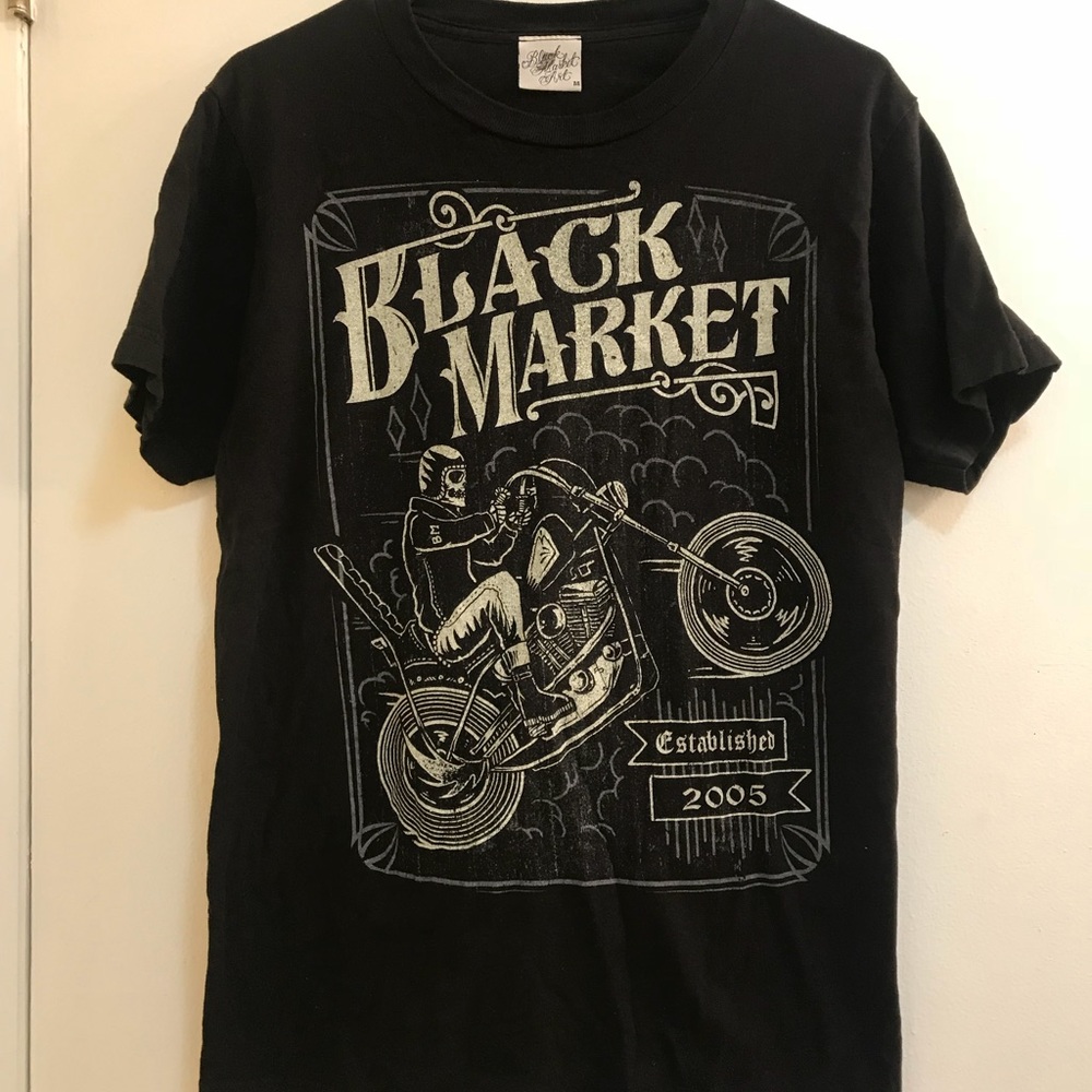 Black Market Motorcycle T Shirt